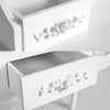 La Bella White Dressing Table Angella 1 Mirror 4 Drawers