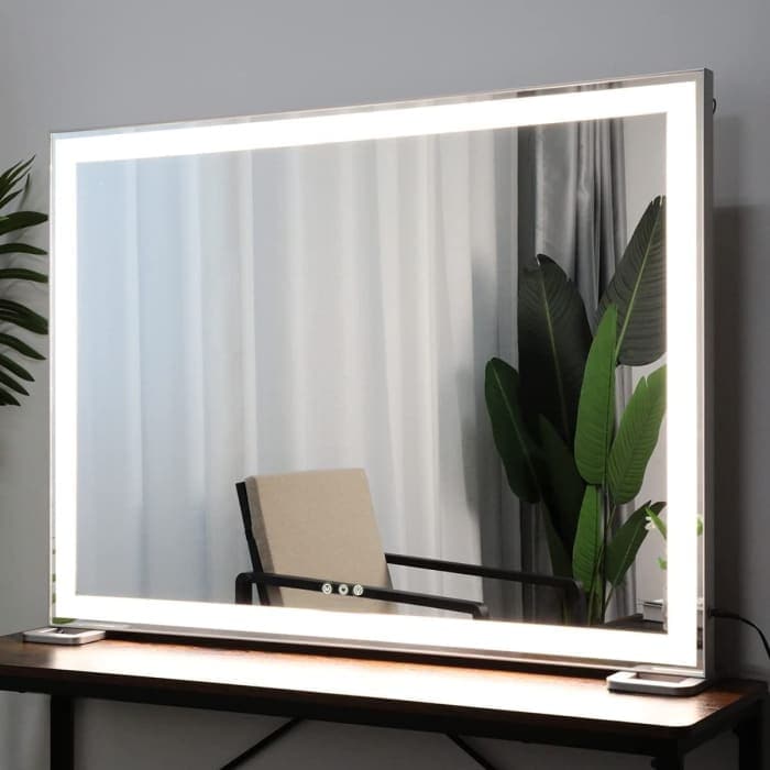 Large Hollywood Mirror - 3 Modes Lighted And Smart Touch