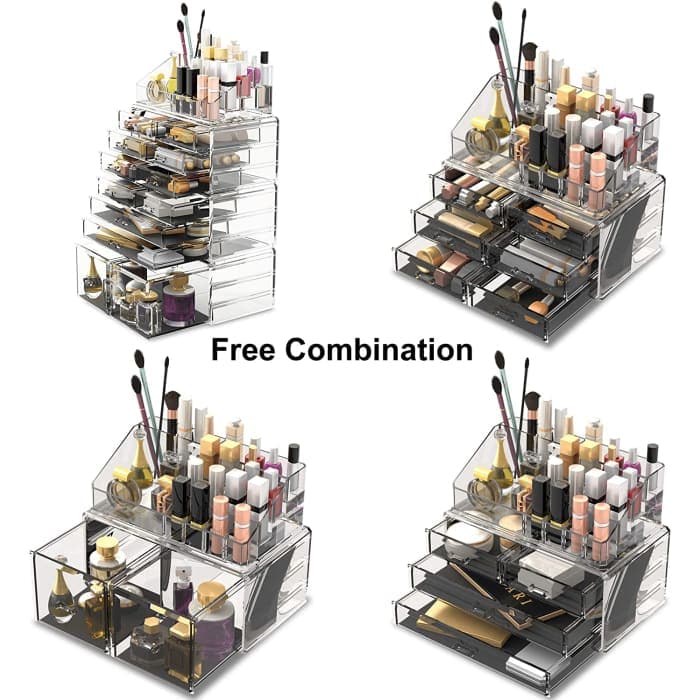 Makeup Cosmetic Organizer Storage With 12 Drawers Display