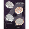 Mini Mix Diamond 1x/2x Magnifying Round Metal Pocket Makeup