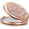 Mini Mix Diamond 1x/2x Magnifying Round Metal Pocket Makeup