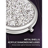 Mini Mix Diamond 1x/2x Magnifying Round Metal Pocket Makeup