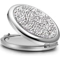 Mini Mix Diamond 1x/2x Magnifying Round Metal Pocket Makeup