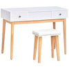 Princess White Dresser Table With Mirror Stool And Storage