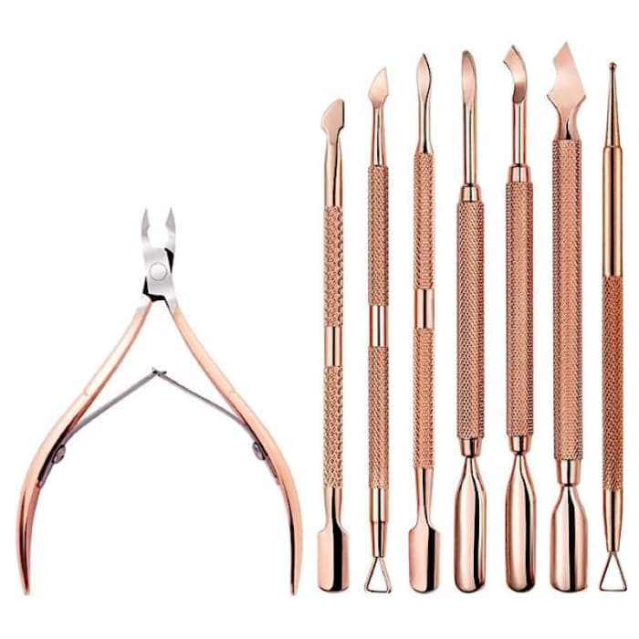 Rose Gold Nail Tools - Nail Tools Makeup Mirror